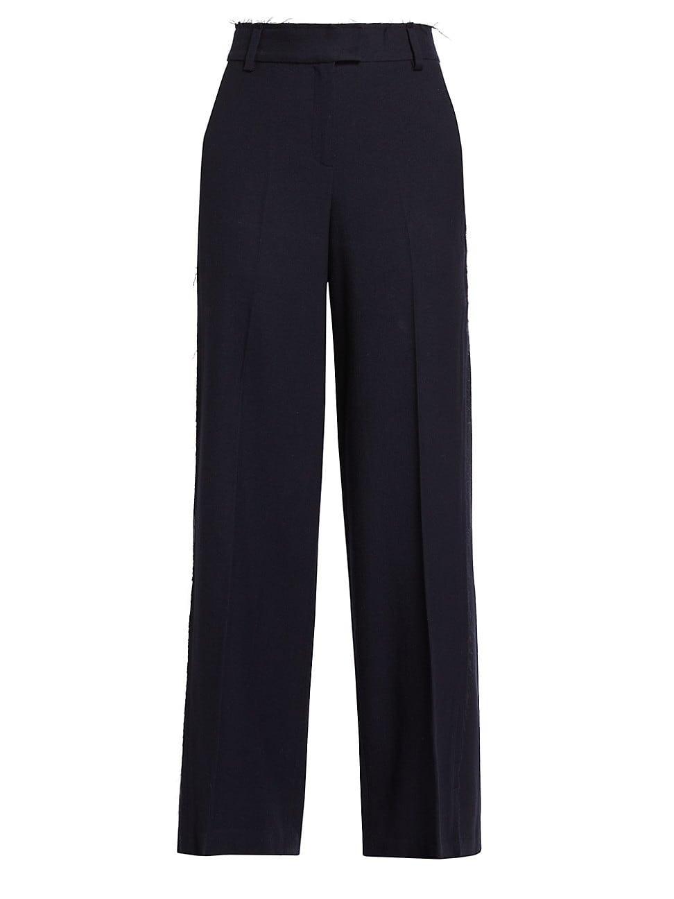 Womens Wool Crepe Low-Rise Pants product image