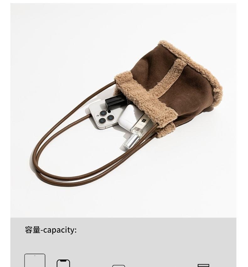 Fleece Panel Bucket Bag Product Image