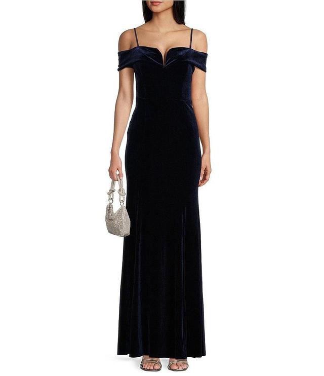 B. Darlin Velvet Mermaid Long Dress Product Image