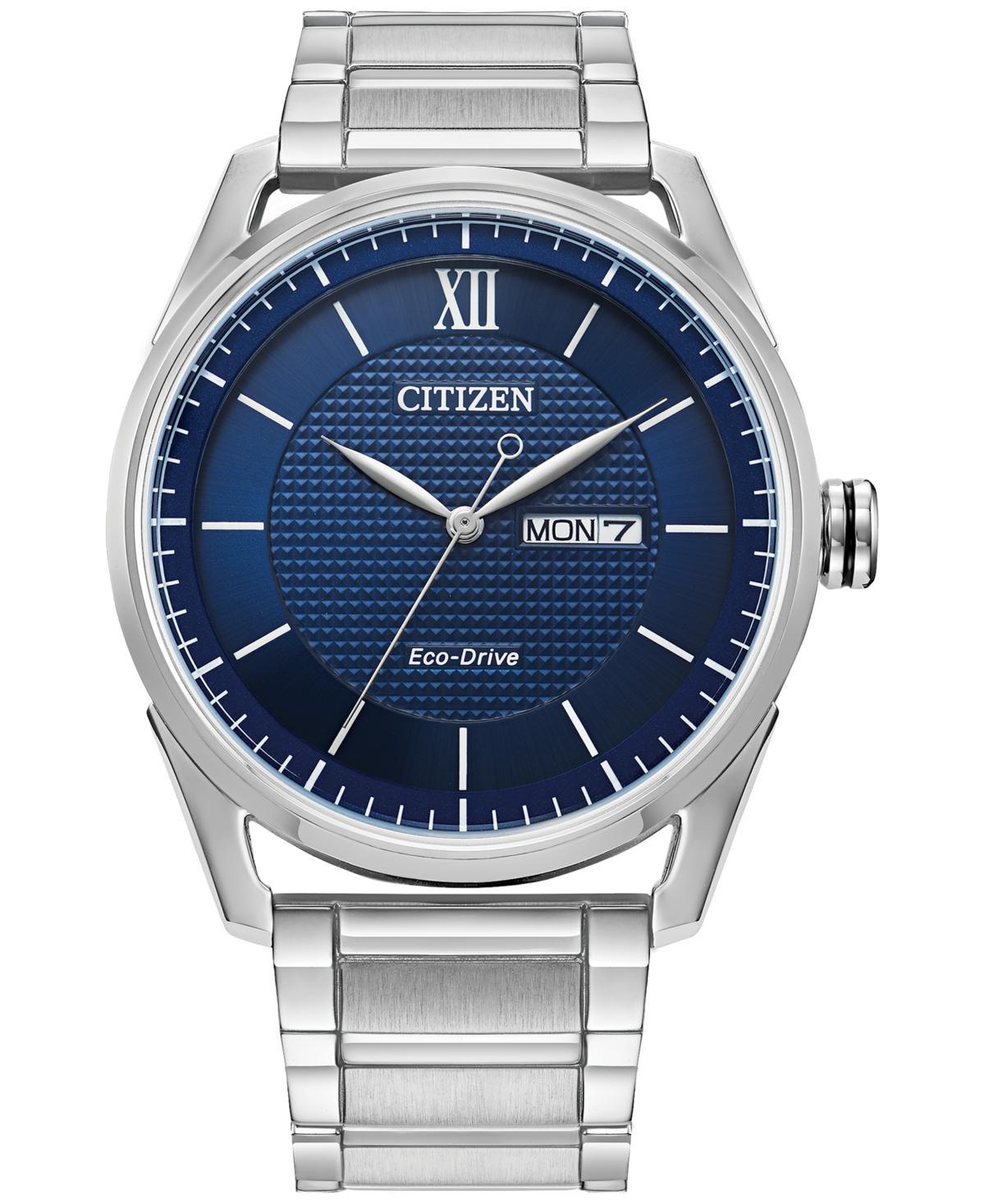 Citizen Eco-Drive Mens Classic Stainless Steel Bracelet Watch 42mm Product Image