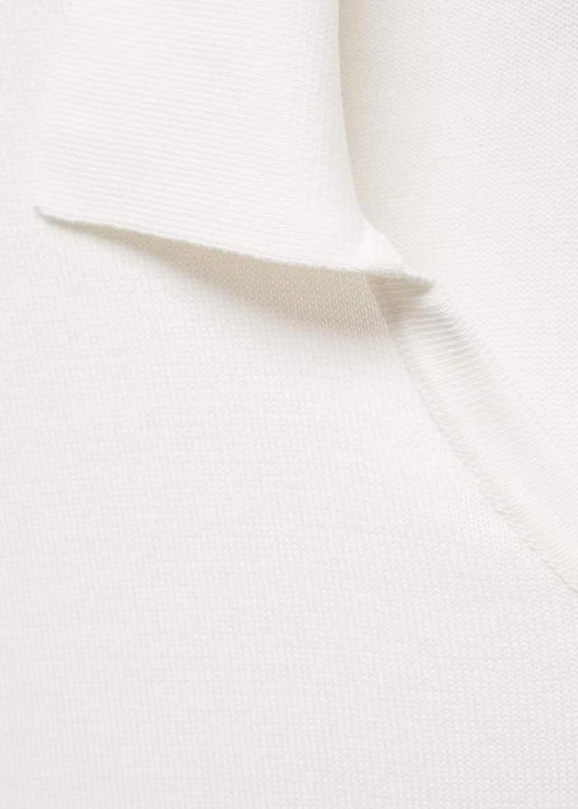 MANGO MAN - Knit cotton polo shirt off whiteMen Product Image