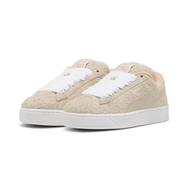 PUMA Suede XL Hairy Sneakers Women in Alpine Snow/White Product Image