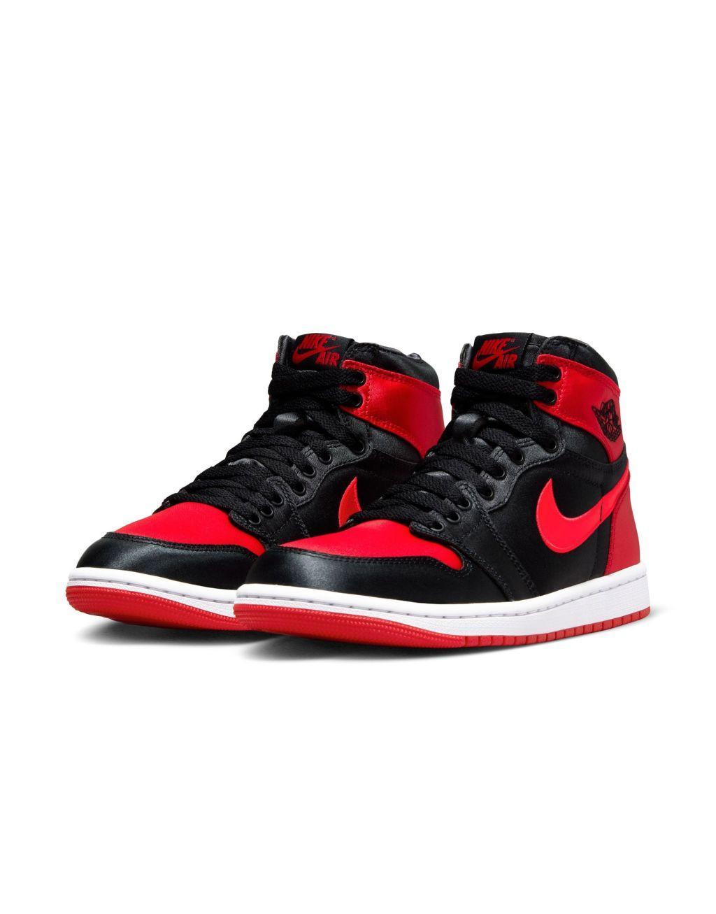 Air Jordan 1 retro high sneakers in black and red   Product Image