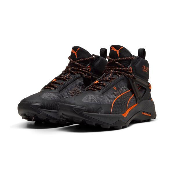 PUMA SEASONS Explore NITROâ¢ Mid GORE-TEXÂ® Men's Hiking Shoes in Black/Grey Skies/Flame Flicker Product Image