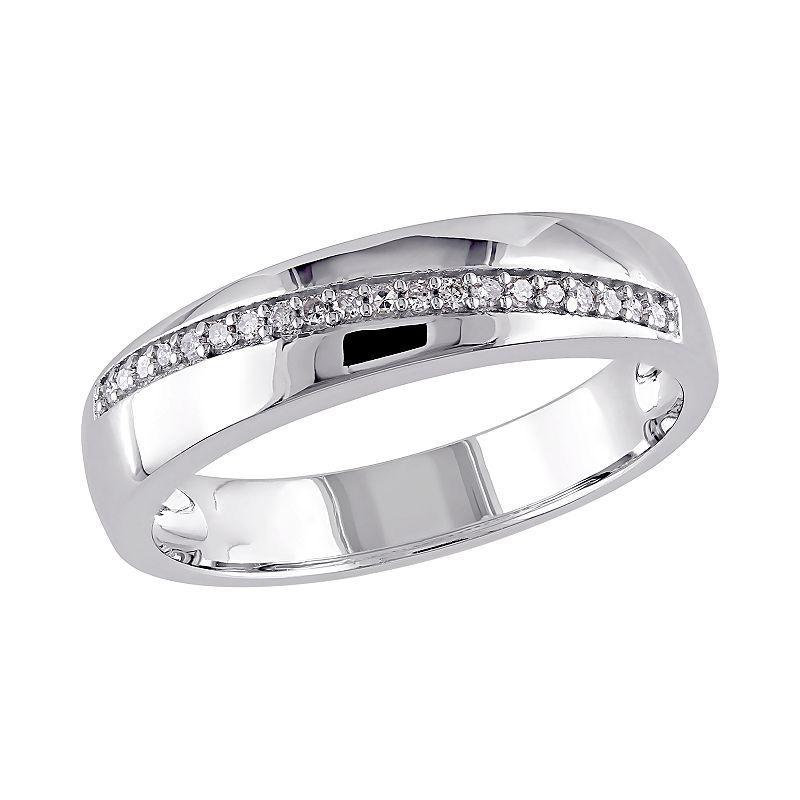 Stella Grace Sterling Silver 1/10 Carat T.W. Diamond Mens Ring White Product Image