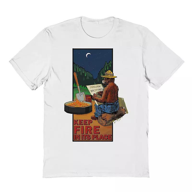 Mens Smokey Bear Keep Fire In Its Place Graphic Tee Product Image