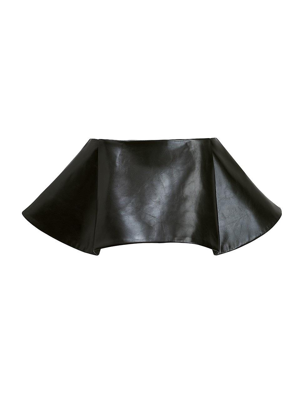 Womens Ralfa Leather Micro Miniskirt Product Image