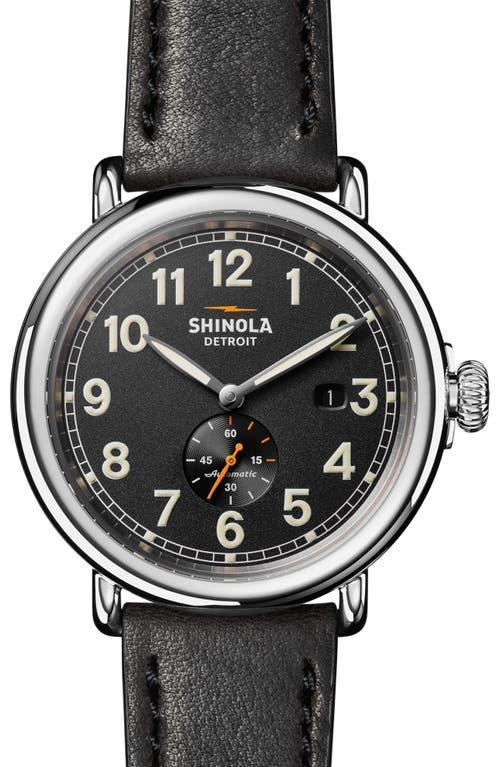 Shinola Runwell Automatic Leather Strap Watch, 45mm Product Image