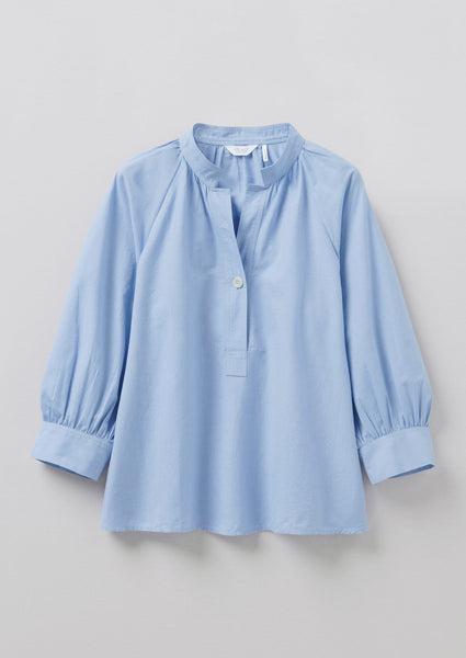 Catrin Cotton Oxford Easy Shirt | Chambray Product Image