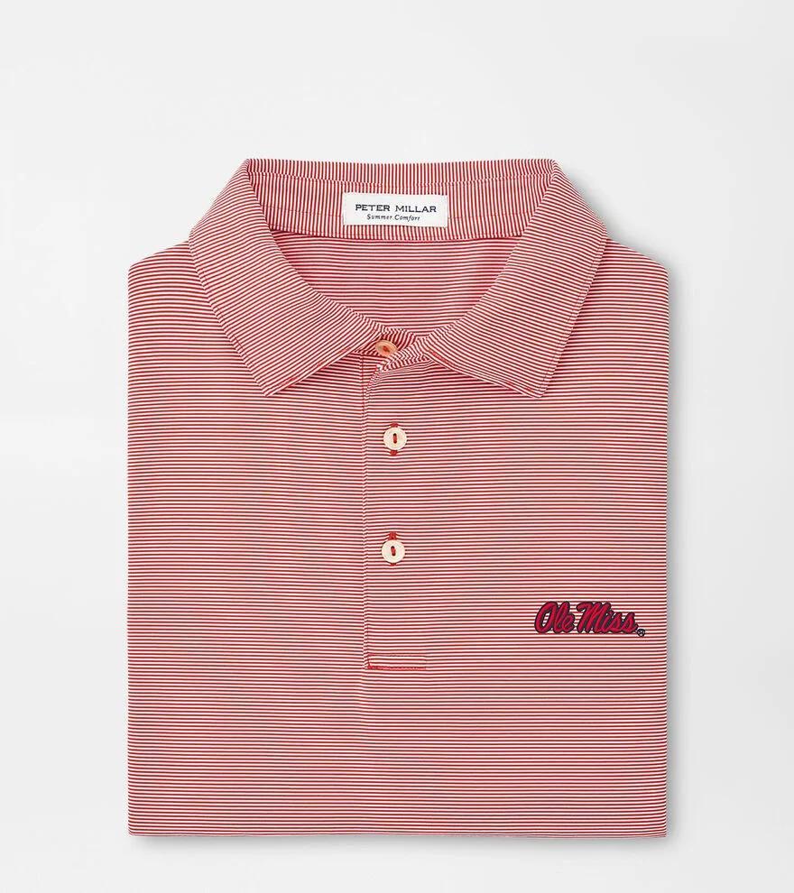 Peter Millar Mens Arizona Jubilee Stripe Performance Polo | Color: Red | Size: 3XL Product Image