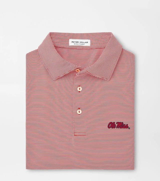 Peter Millar Mens Arizona Jubilee Stripe Performance Polo | Color: Red | Size: 3XL Product Image