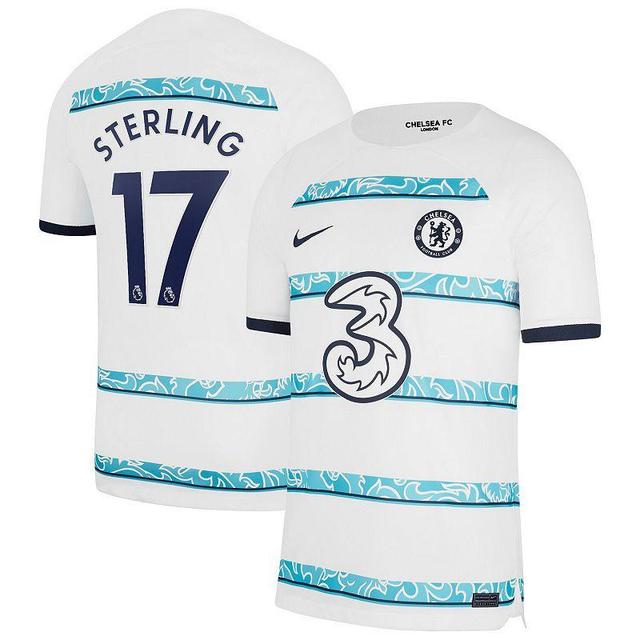 Mens Nike Raheem Sterling White Chelsea 2022/23 Away Breathe Stadium Replica Player Jersey - White Product Image