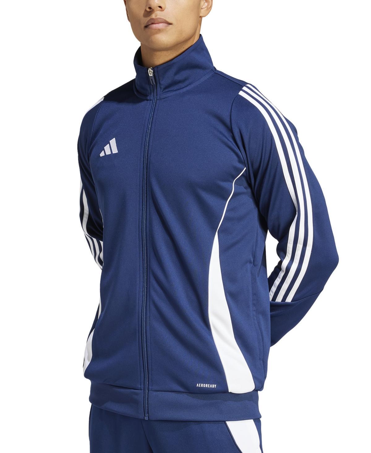 adidas Mens Tiro 24 Slim-Fit Performance 3-Stripes Track Jacket - Team Navy Product Image