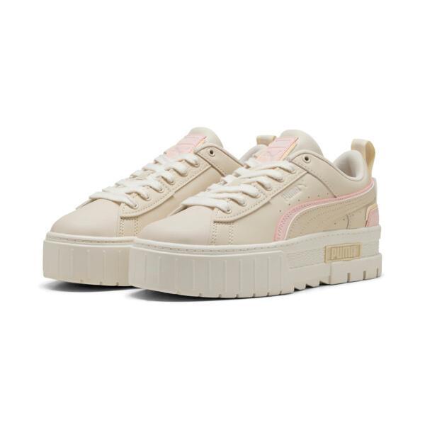 PUMA Mayze UT Muted Animal Women's Sneakers in Alpine Snow/Island Pink/Creamy Vanilla Product Image