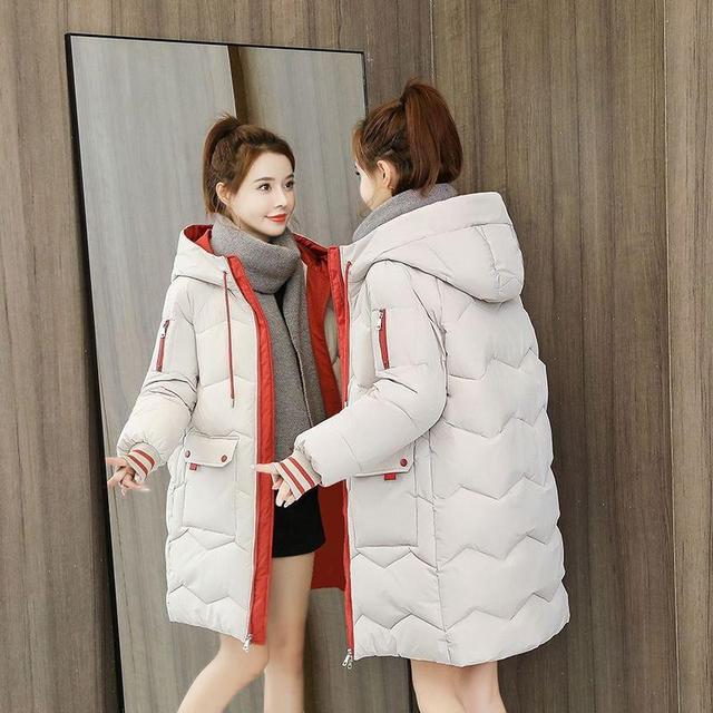 Hooded Zip-Up Long Parka Product Image