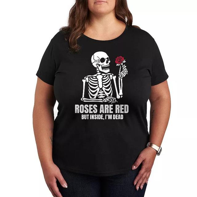 Plus Roses Red Inside Dead Graphic Tee, Womens Product Image