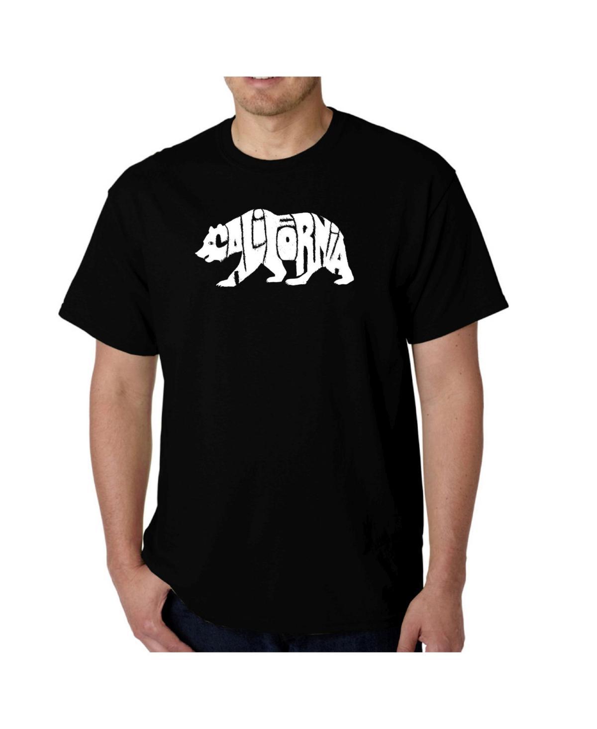 La Pop Art Mens Word Art T-Shirt - California Bear Product Image