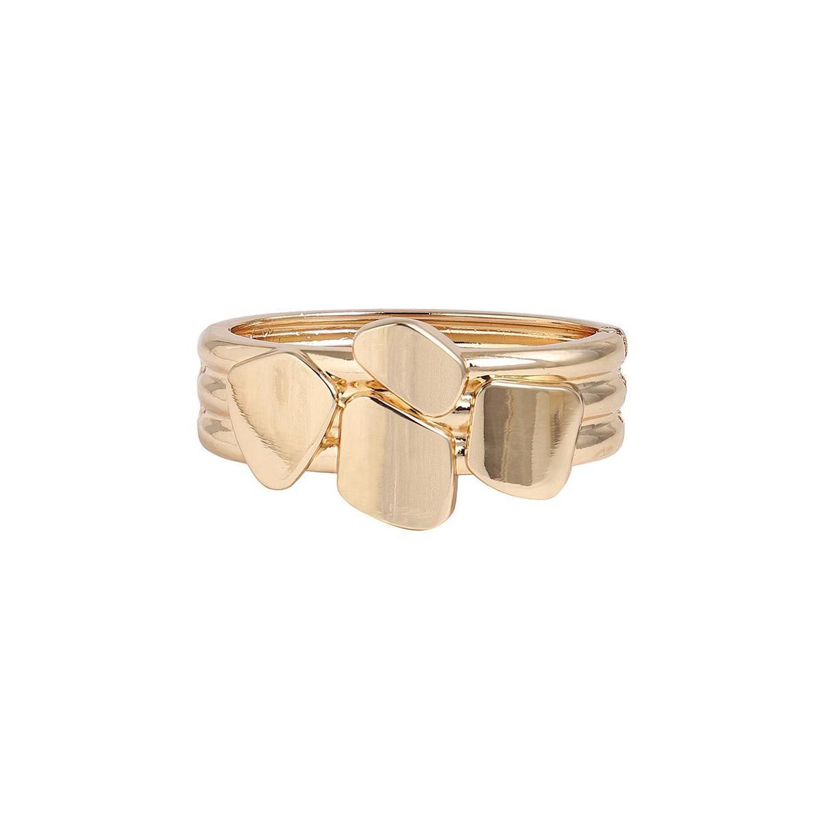 Sohi Womens Gold Pavement Bangle Bracelet Product Image