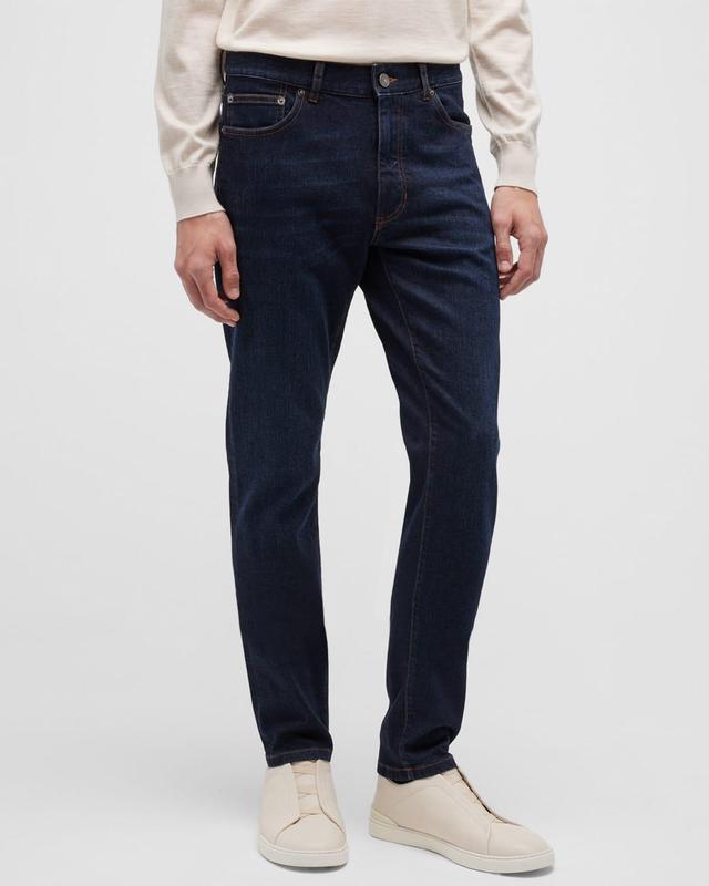 ZEGNA Mens Stretch Denim City Fit Jeans Product Image