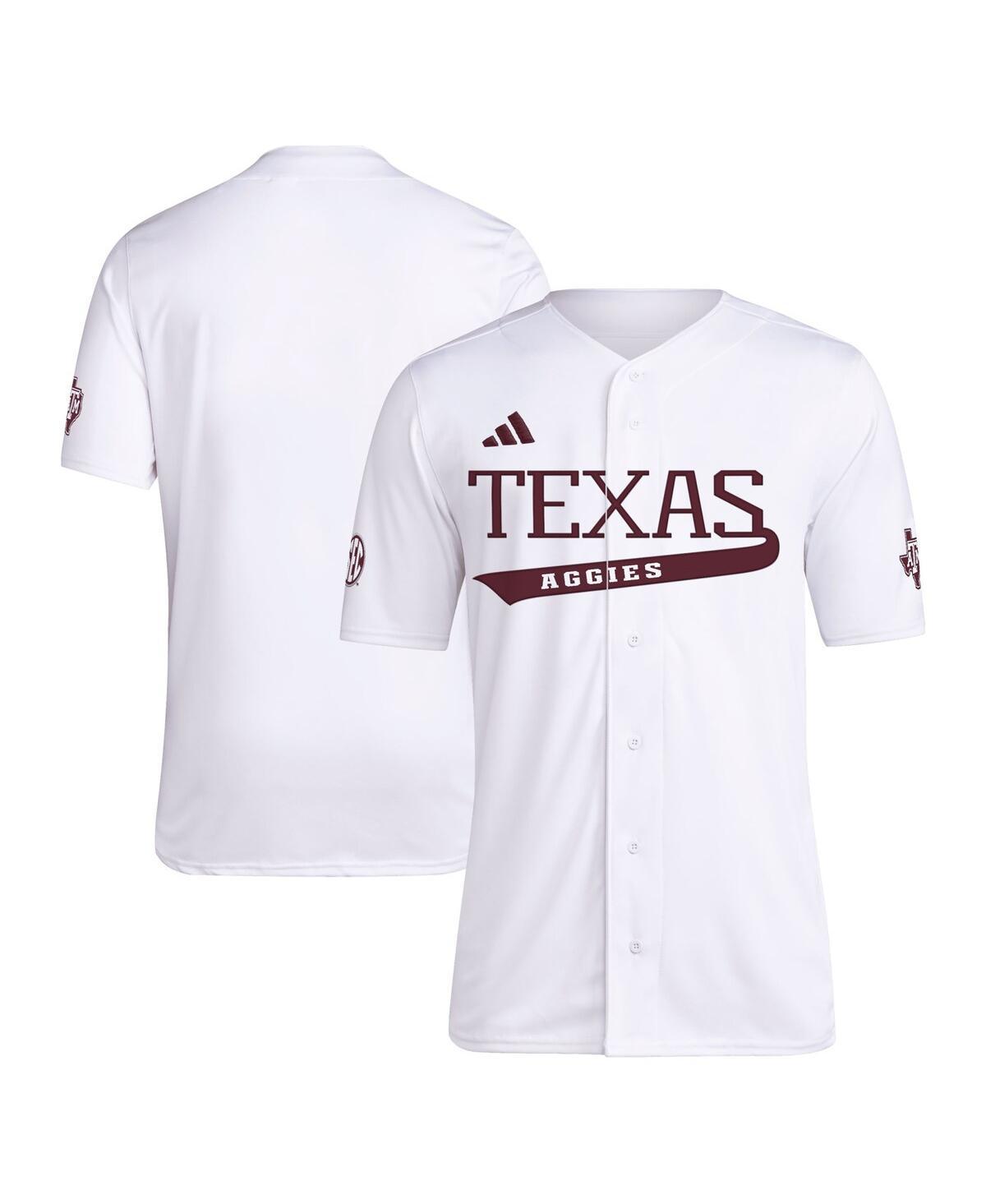 Mens adidas White Texas A&M Aggies Replica Baseball Jersey - White Product Image