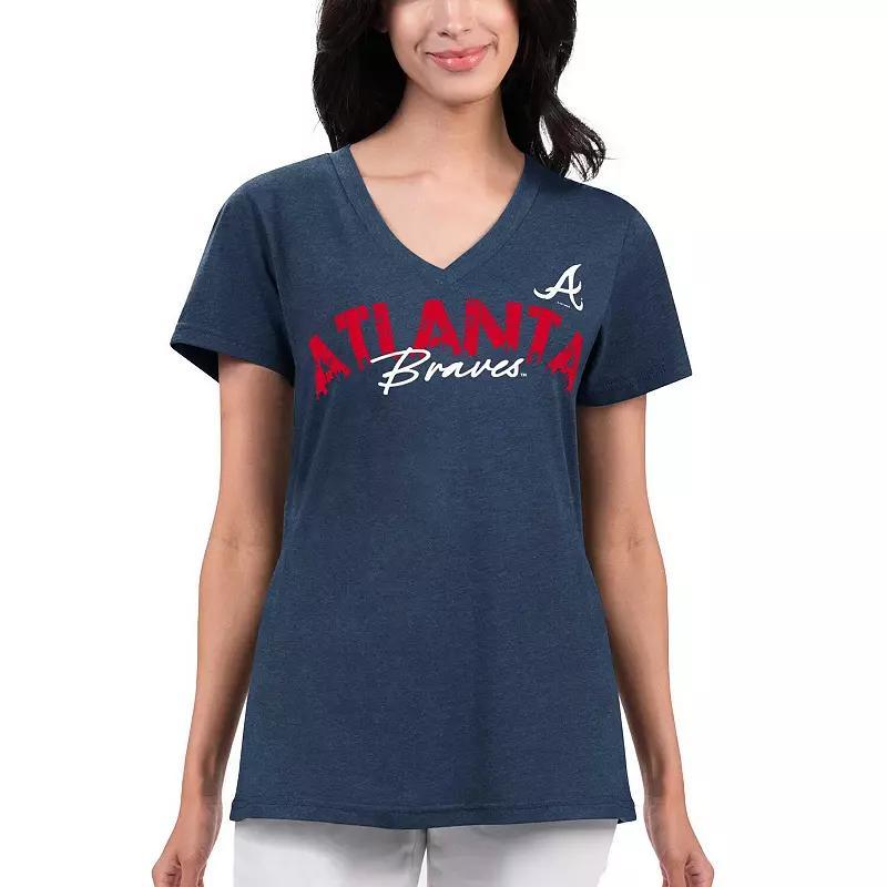 Womens G-III 4Her by Carl Banks Cleveland Guardians Key Move V-Neck T-Shirt Blue Product Image