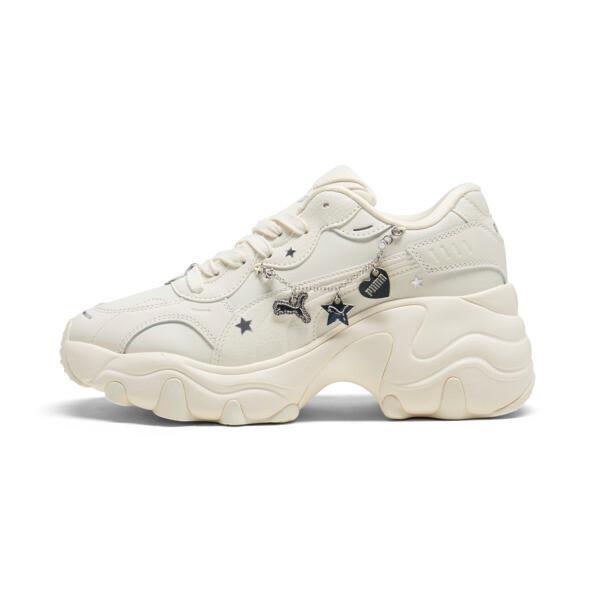 PUMA Pulsar Wedge Chain Women's Sneakers in Frosted Ivory/Silver Product Image