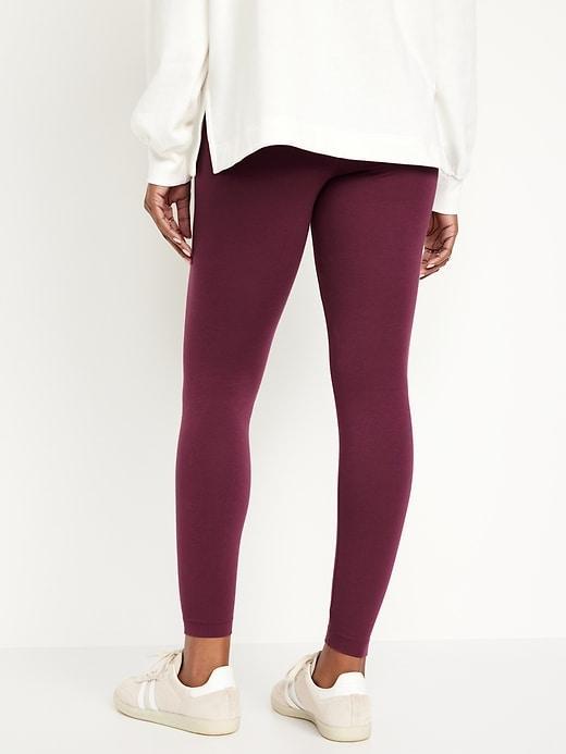 High-Waisted Jersey Ankle Leggings Product Image