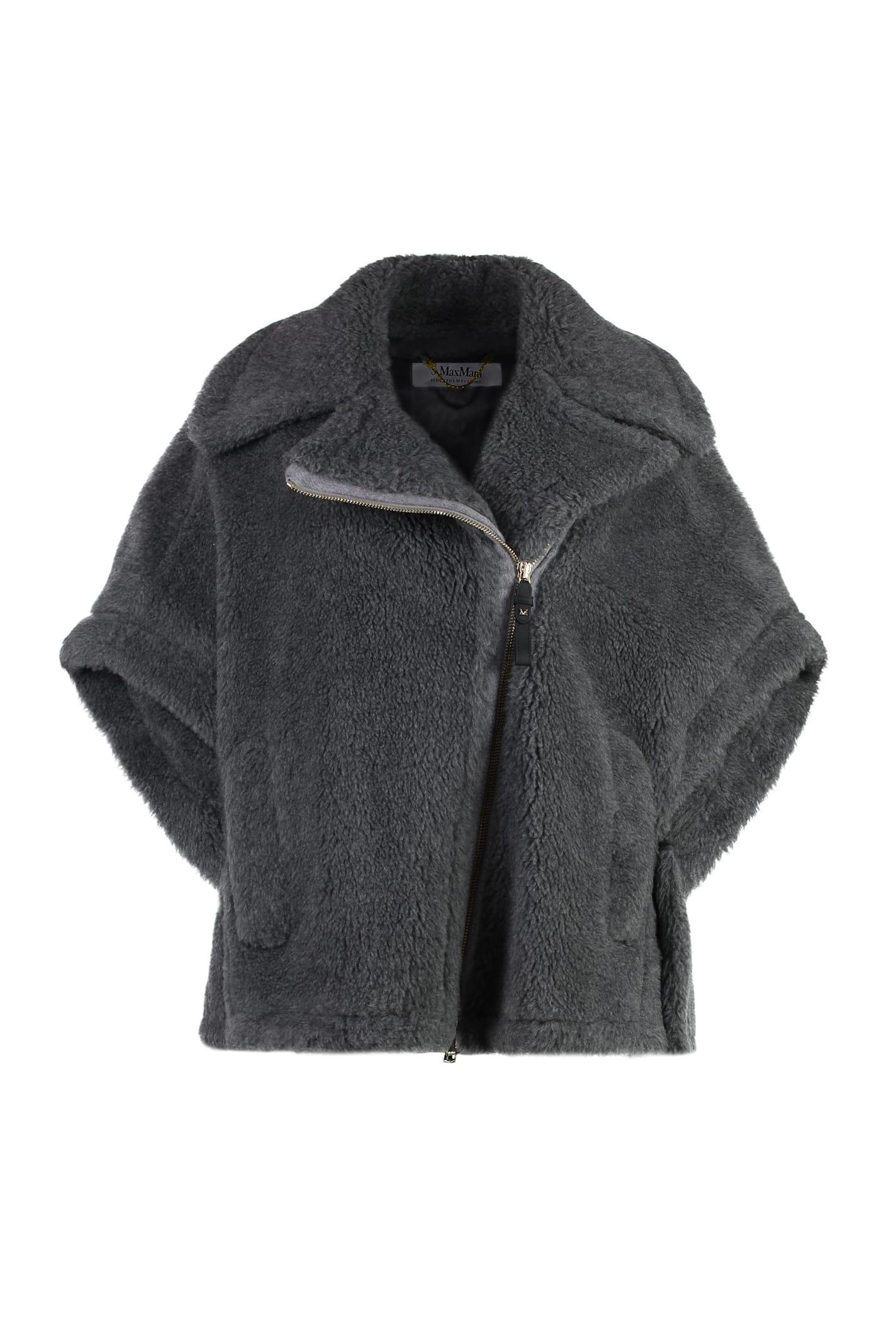 MAX MARA Newmanto Vegan Fur Jacket In Grey Product Image