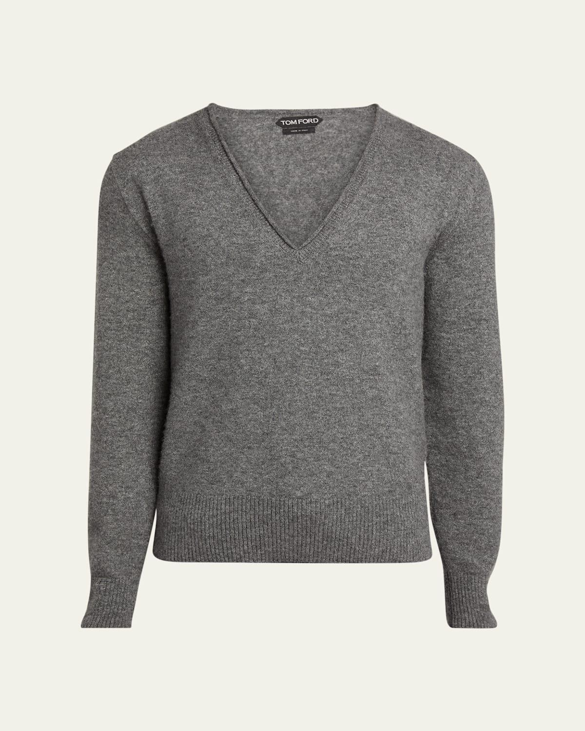 Mens Cashmere and Silk V-Neck Sweater product image