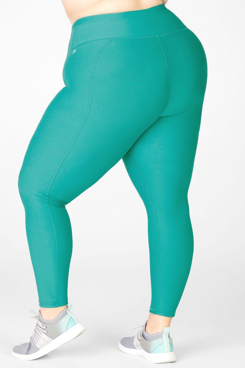 Fabletics High-Waisted Essential Cold Weather Legging Womens green plus Size 4X product image