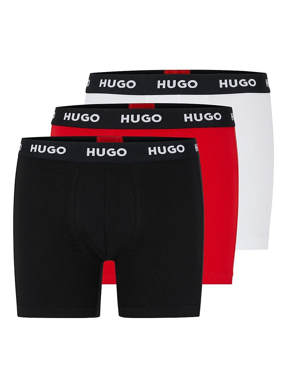 Mens Three-Pack of Stretch-Cotton Boxer Briefs Product Image