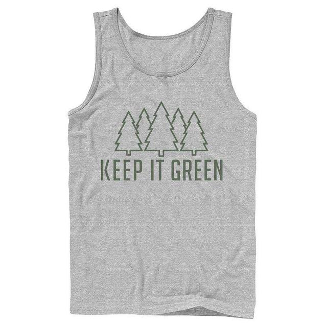 Mens Fifth Sun Keep It Green Pine Trees Tank Top Athletic Grey Product Image