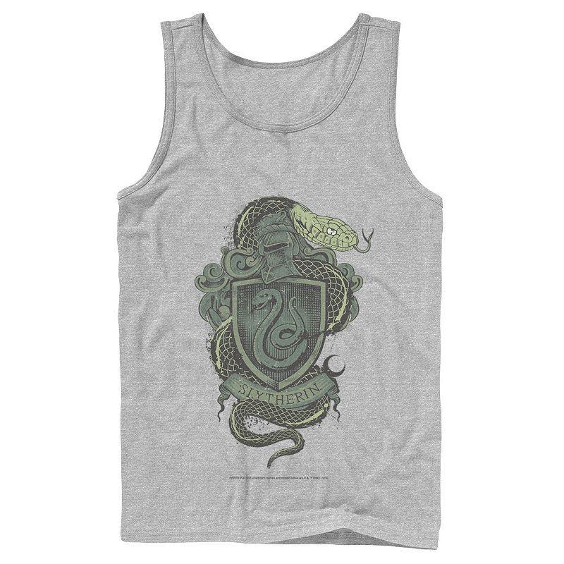 Mens Harry Potter Slytherin House Crest Tank Top Athletic Grey Product Image