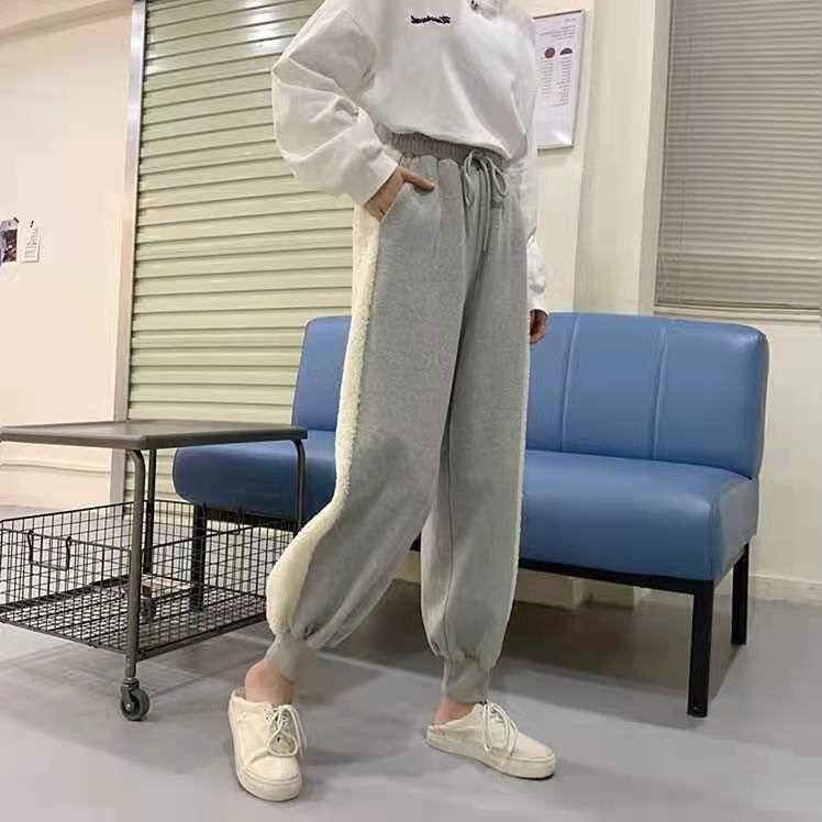 High Waist Plain Harem Sweatpants Product Image