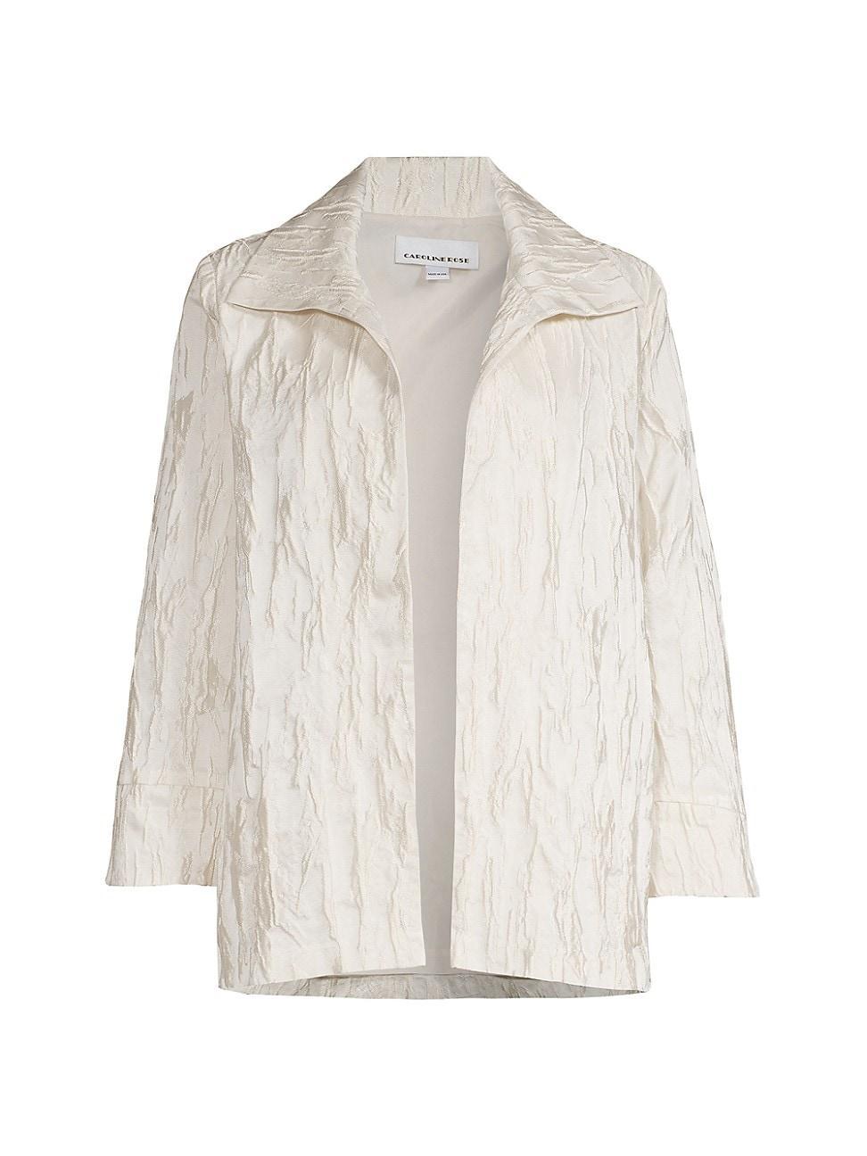 Womens Textured Jacquard A-Line Jacket Product Image