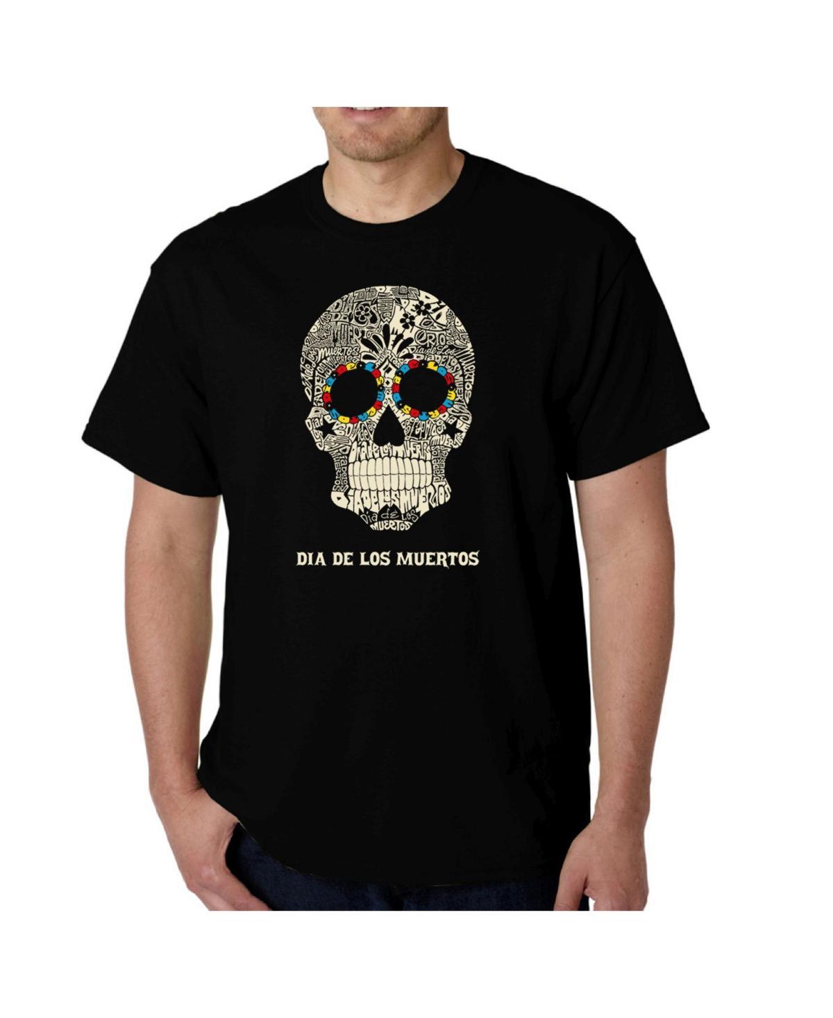 La Pop Art Mens Word Art - Dia De Los Muertos T-Shirt Product Image