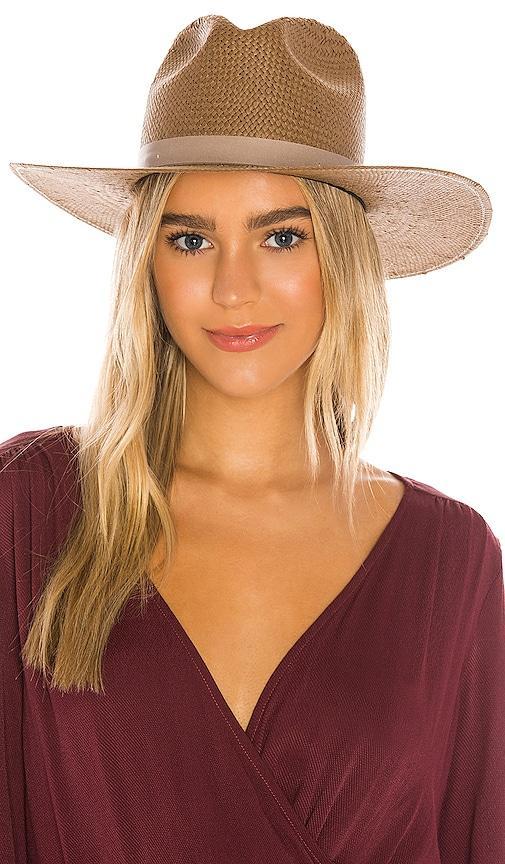 Janessa Leone Adriana Hat Brown. (also in L, S). Product Image