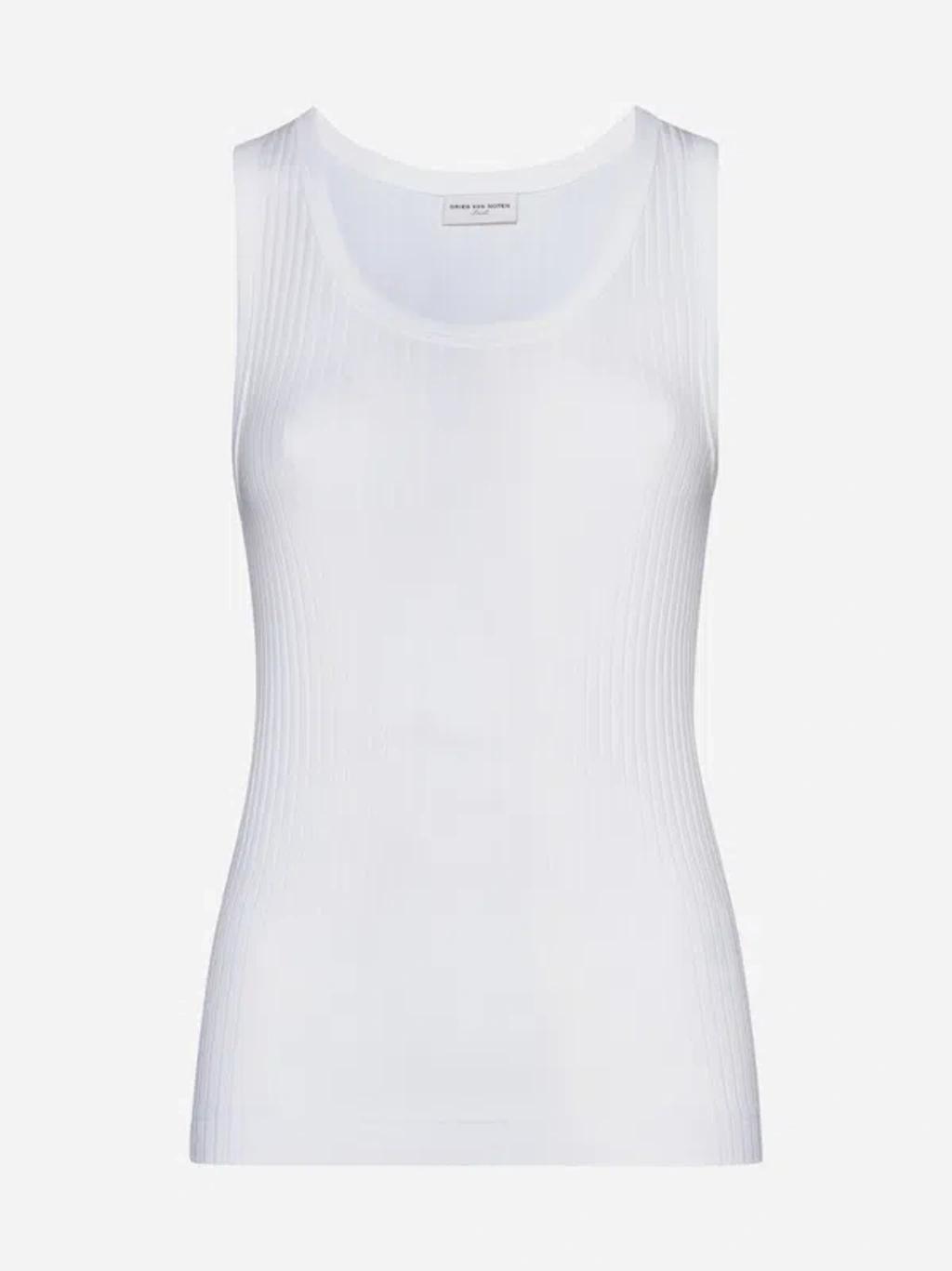 Cotton Tank Top In White product image