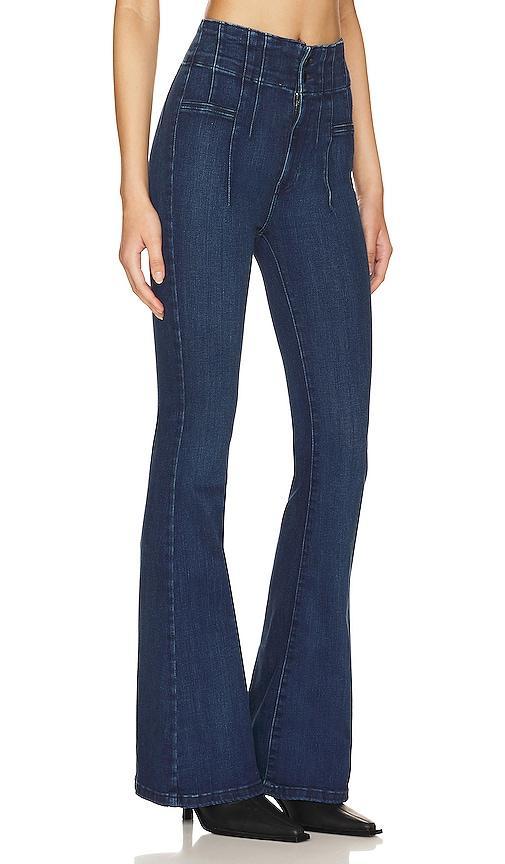 Free People Jayde High Rise Stretch Denim Flared Leg Denim Jeans Product Image