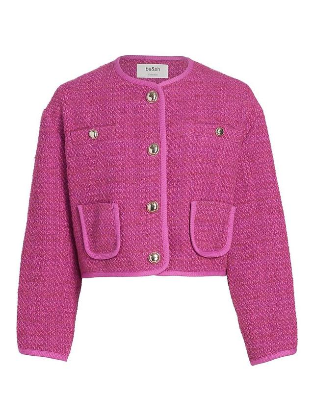 Womens Brittany Tweed Crop Jacket Product Image