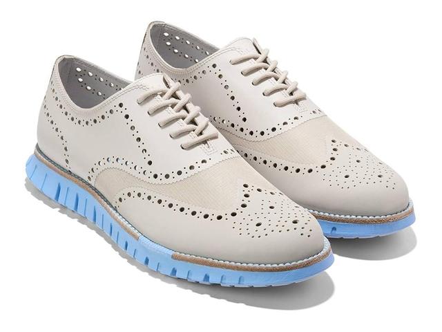 Cole Haan Mens Zergrand Remastered No Stitch Wingtip Oxford Shoes - Grey Size 10 Product Image