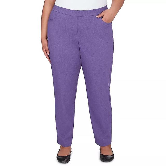 Plus Size Alfred Dunner Classic Charmed Pants, Womens Purple Product Image