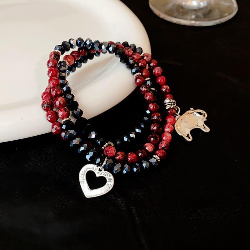 Elephant Pendant Beaded Necklace Product Image