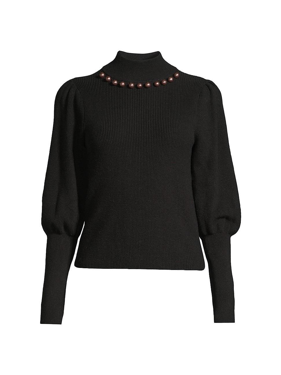 Nic+Zoe Embellished Mock Neck Sweater Product Image