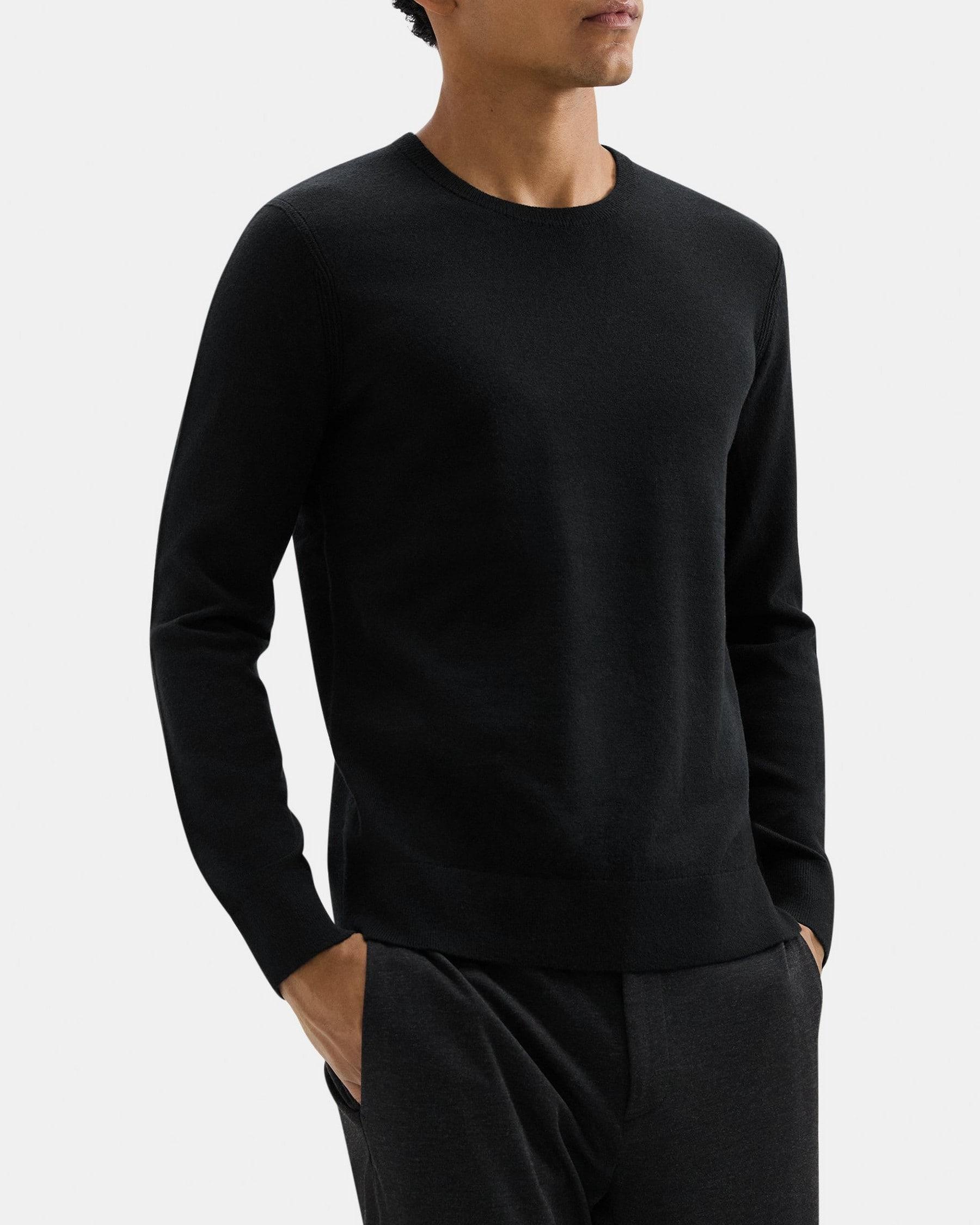 Crewneck Sweater in Wool-Nylon Product Image