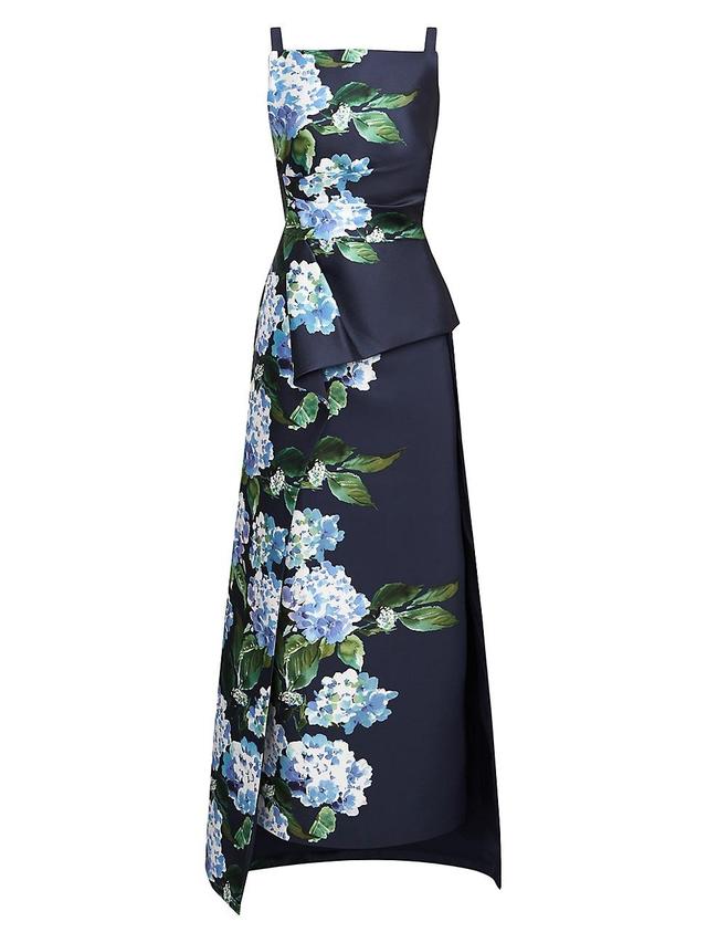 Womens Barbara Hydrangea Mikado Walk-Thru Gown Product Image