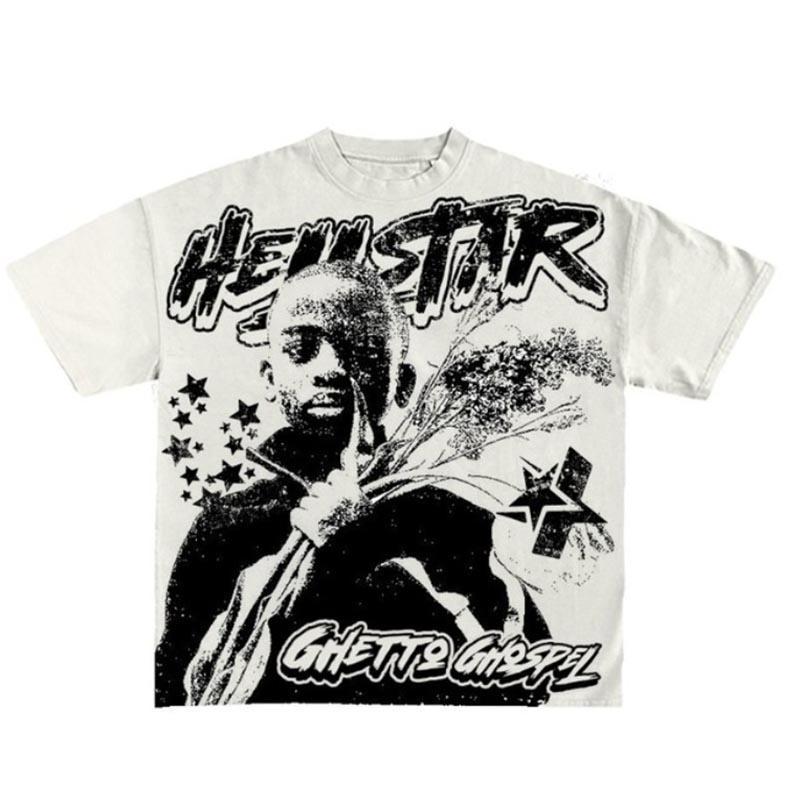 Sopula Vintage Hellstar Ghetto Ghospel Graphic Cotton Short Sleeve T-Shirt Product Image