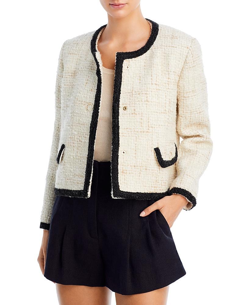 Womens Fedji Cotton-Blend Tweed Crop Jacket Product Image