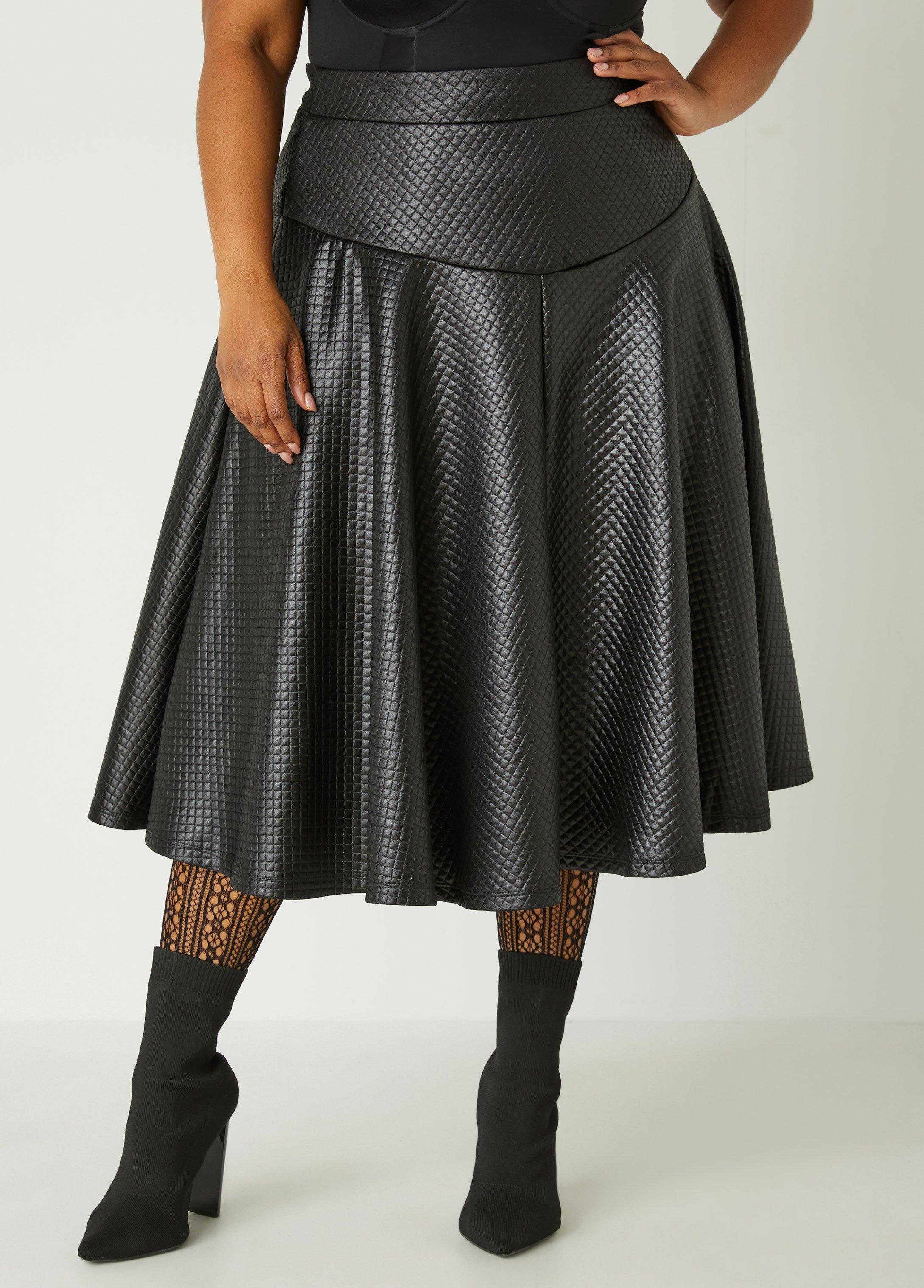 Quilted A Line Midaxi Skirt Product Image