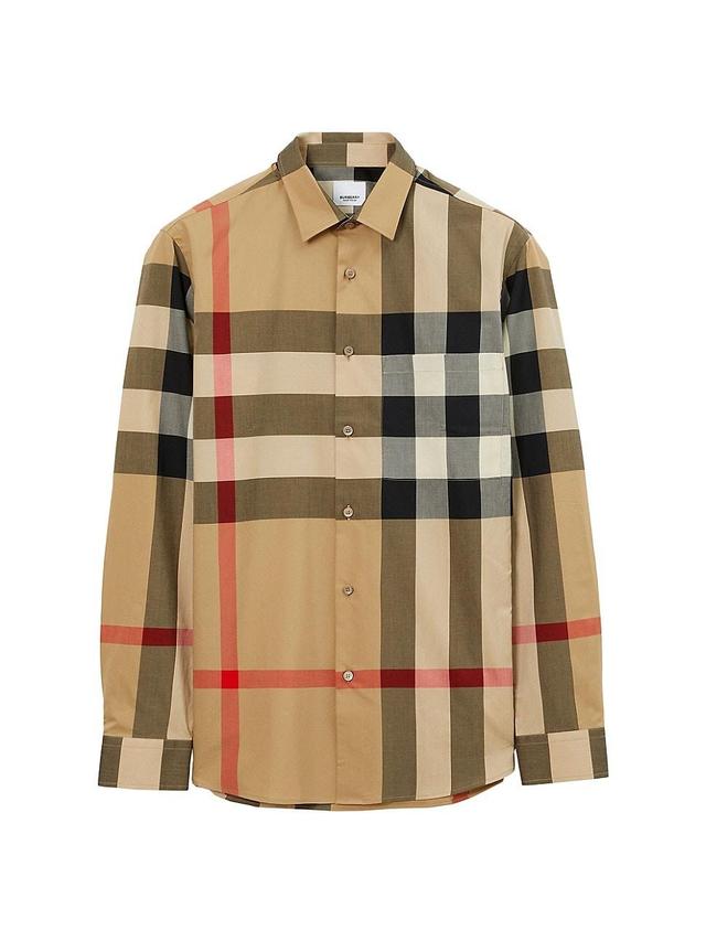 burberry Summerton Heritage Check Cotton Button-Up Shirt Product Image